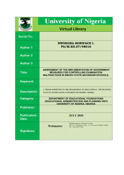 MEASURES OF CONTROLLING EXAMINATION