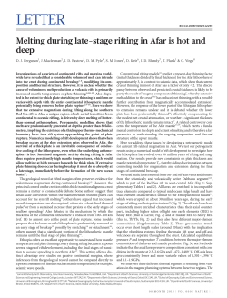 Melting during late-stage rifting in Afar is hot and deep