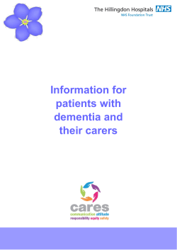 Dementia: information for patients and carers