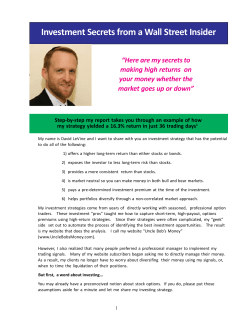 Investment Secrets from a Wall Street Insider