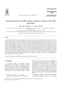 Learning mixture models using a genetic version of the EM algorithm