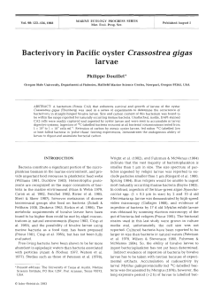 Bacterivory in Pacific oyster Crassostrea gigas larvae
