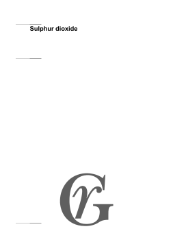 Sulphur dioxide - Gezondheidsraad