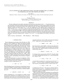 CALCULATIONS ON THE FORMATION RATES AND