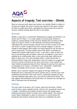 Aspects of tragedy: Text overview