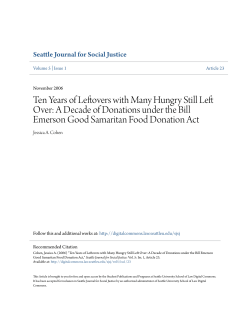 Ten Years of Leftovers with Many Hungry Still Left Over