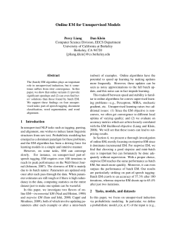 Online EM for Unsupervised Models