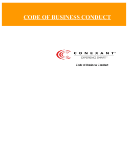 Conexant Code of Business Conduct