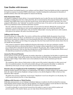 Case Studies with Answers