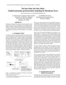 Guided automatic pronunciation modeling for Broadcast
