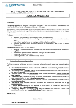 securityservice [ redaction ] form for acquisition