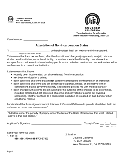 Attestation of Non-Incarceration Status