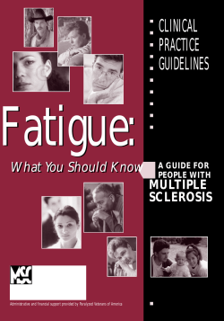 Fatigue: What You Should Know - National Multiple Sclerosis Society