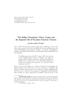 The Belfast Chameleon - Maynooth University ePrints and eTheses