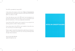 Notes on Conceptualisms