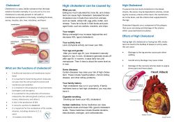 Cholesterol What are the functions of cholesterol? High cholesterol
