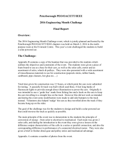 Engineering Challenge 2008 &ndash; Questions and Evaluation