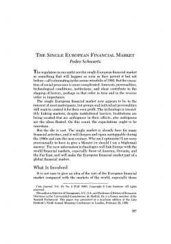 The Single European Financial Market
