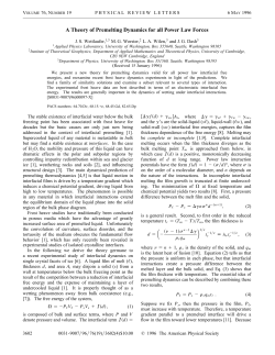 A Theory of Premelting Dynamics for all Power Law Forces