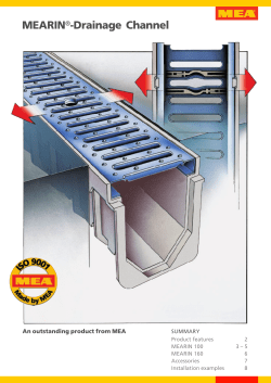 MEARIN&reg;-Drainage Channel