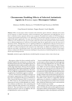 Chromosome Doubling Effects of Selected Antimitotic Agents in