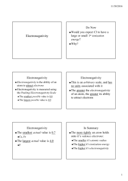 Electronegativity - Hicksville Public Schools