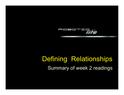 Defining Relationships