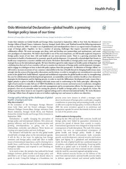 Oslo Ministerial Declaration&mdash;global health