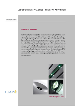 LED Lifetime in practice – The ETAP Approach