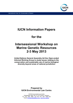 IUCN Information Papers for the Intersessional Workshop on Marine
