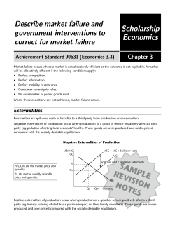 Scholarship Economics SAMPLE REVISION NOTES
