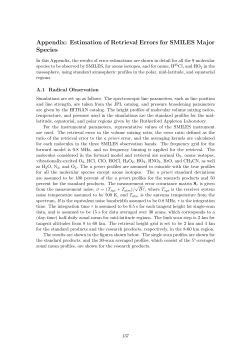 Appendix: Estimation of Retrieval Errors for SMILES Major Species