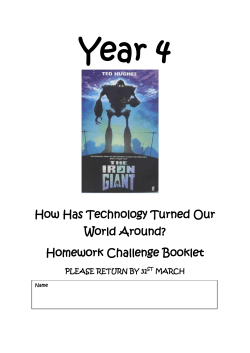 Homework Challenge Booklet - Thanet Primary School Hull