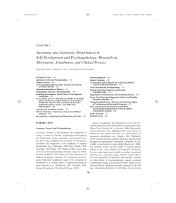 Autonomy and Autonomy Disturbances in Self