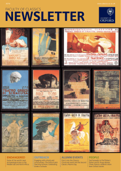 Newsletter2016  - Classics at Oxford