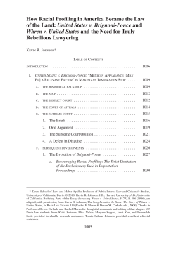 How Racial Profiling in America Became the Law of the Land
