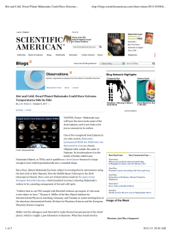 Hot and Cold: Dwarf Planet Makemake Could Have Extreme