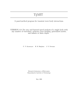 TiMIT - A Panel Method for Transient Wave-Body