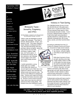 September 2001  - Dads Make a Difference