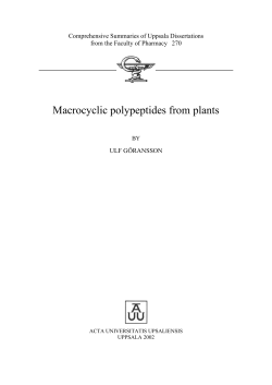 Macrocyclic polypeptides from plants