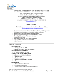 improving accessibility with limited resources