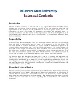 Introduction Responsibility Elements of Internal Control