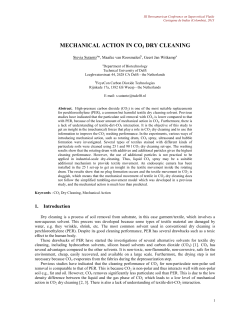 MECHANICAL ACTION IN CO2 DRY CLEANING