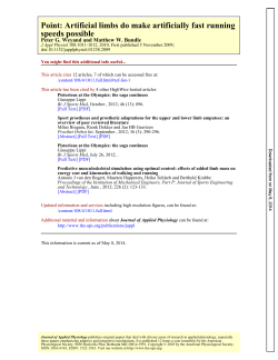 speeds possible Point: Artificial limbs do make artificially fast running