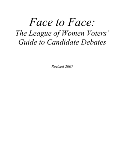 Face to Face - League of Women Voters of Ohio