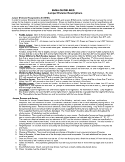 Jumper Division Descriptions - Battlefield Horse Show Association