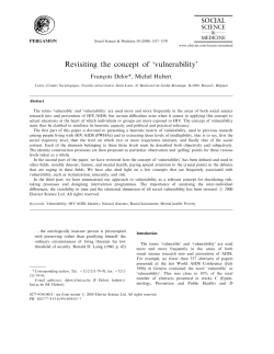 Revisiting the concept of `vulnerability