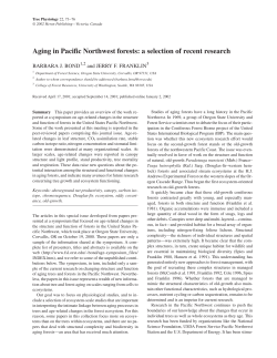 Aging in Pacific Northwest forests: a selection of