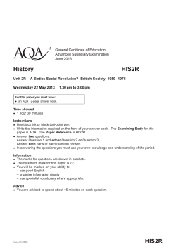 A Sixties Social Revolution? British Society, 1959 - 1975 June