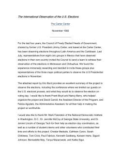 The International Observation of the U.S.